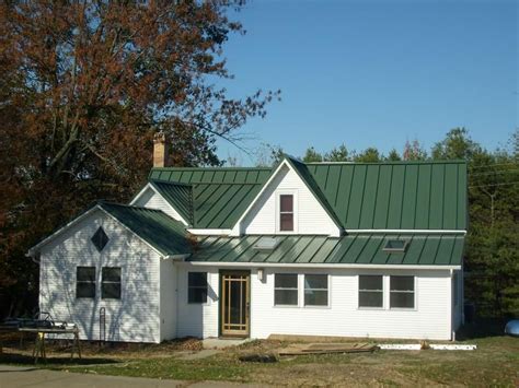 green metal roof white house|white house with galvalume roof.